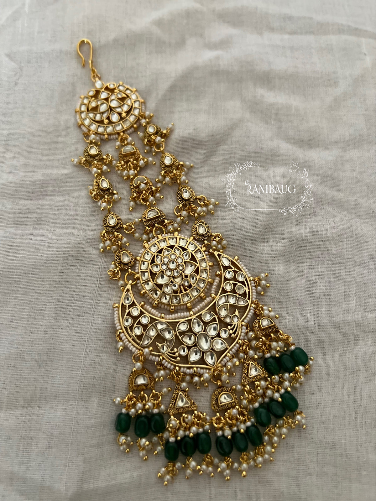 Alia Polki Kundan Gold Finish Royal Designer Passa By Ranibaug