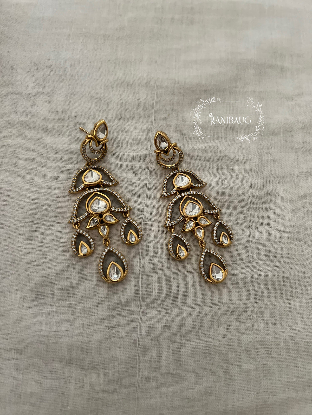 Aradhya Cascading Classic Kundan Layered Chandbali By Ranibaug | Diwali Jewellery Collection 2026