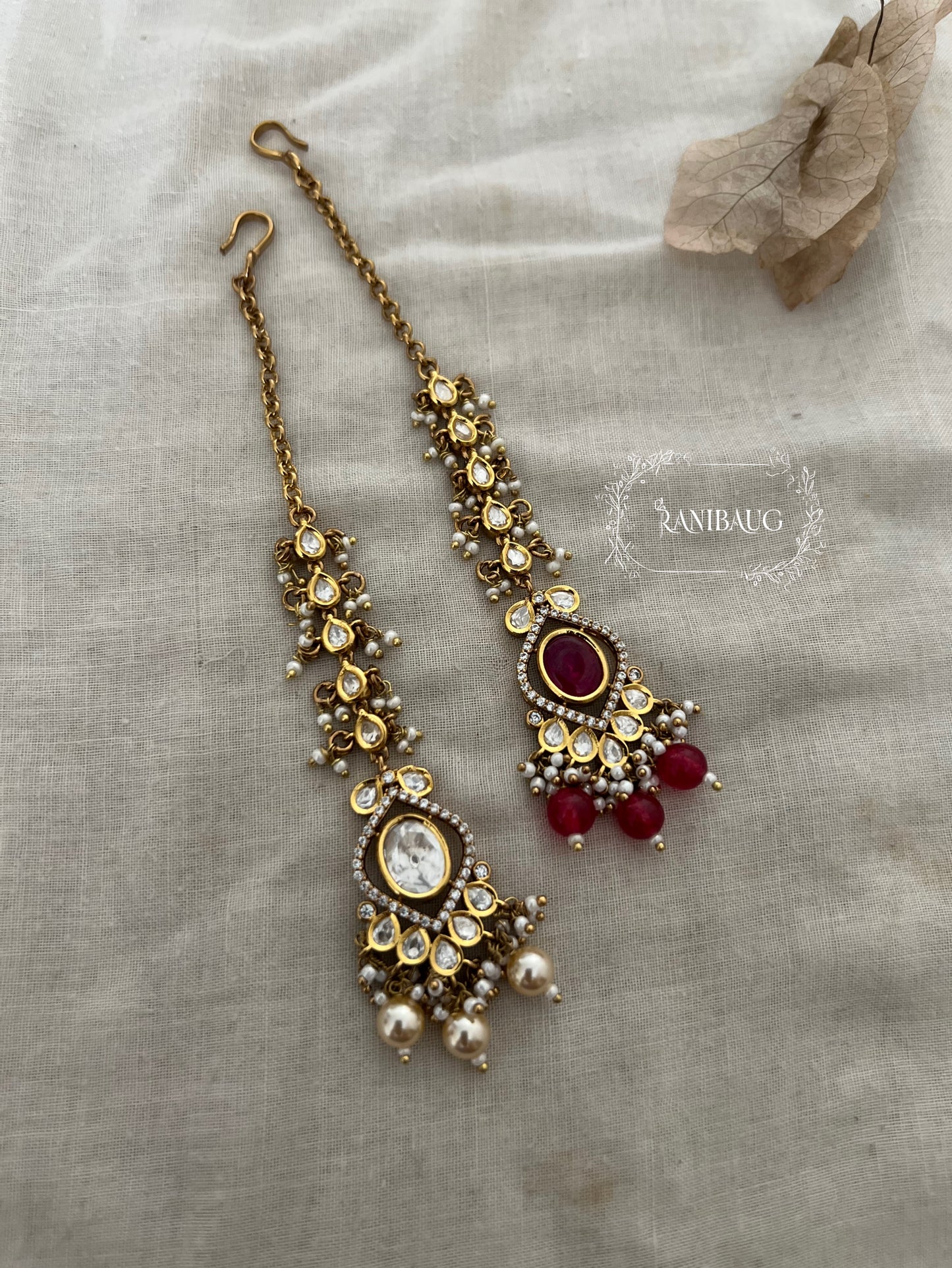 Diksha Pearl Maang Tikka By Ranibaug