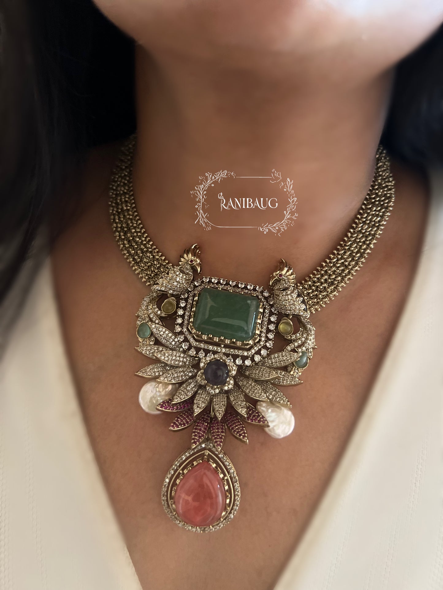 Sabya Anvika Bold Multicolor Deep Hues Set In Premium Victorian Finish By Ranibaug