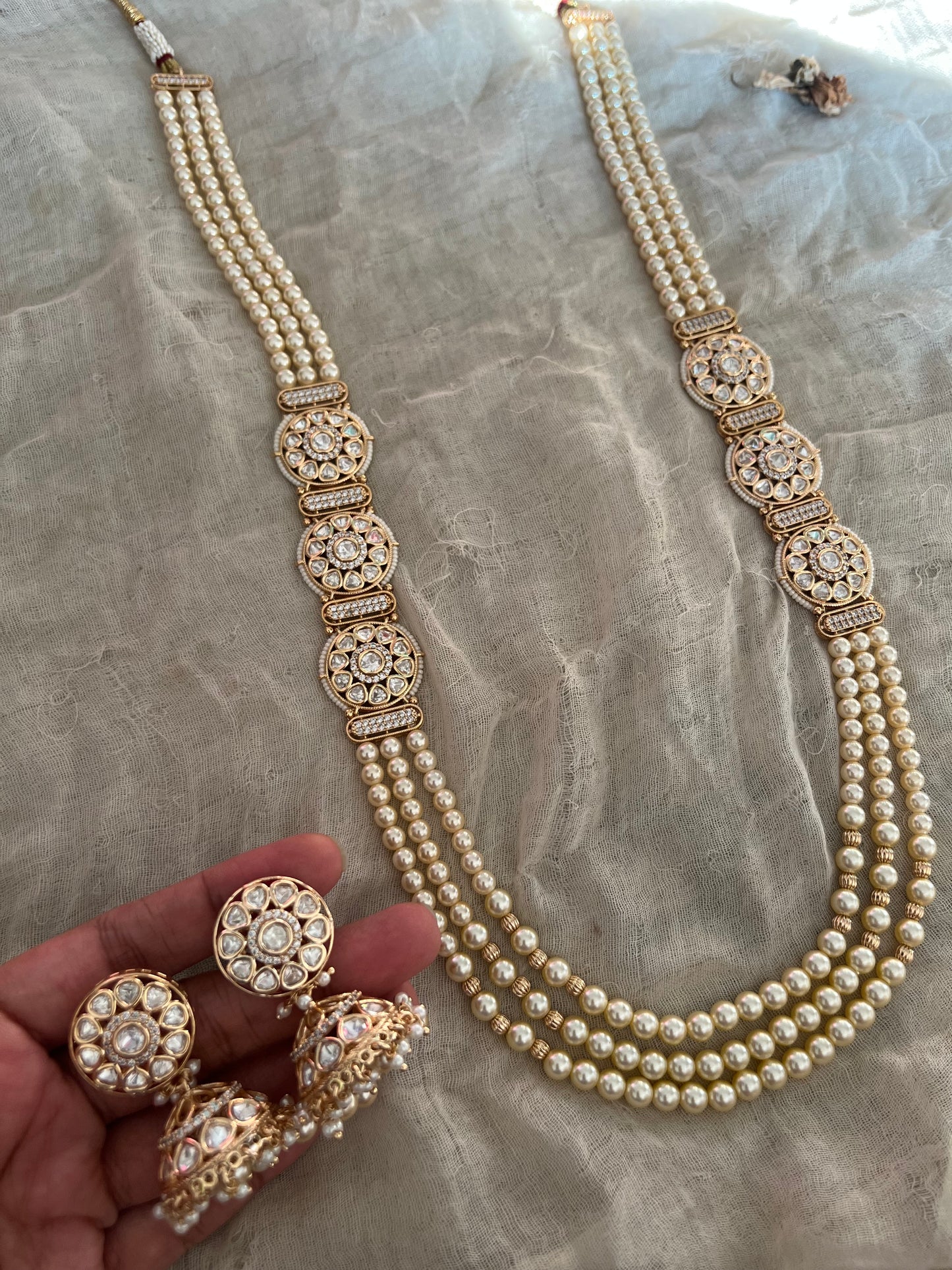 Iksihta Teen Lada Moti White Necklace Jewellery Set By Ranibaug