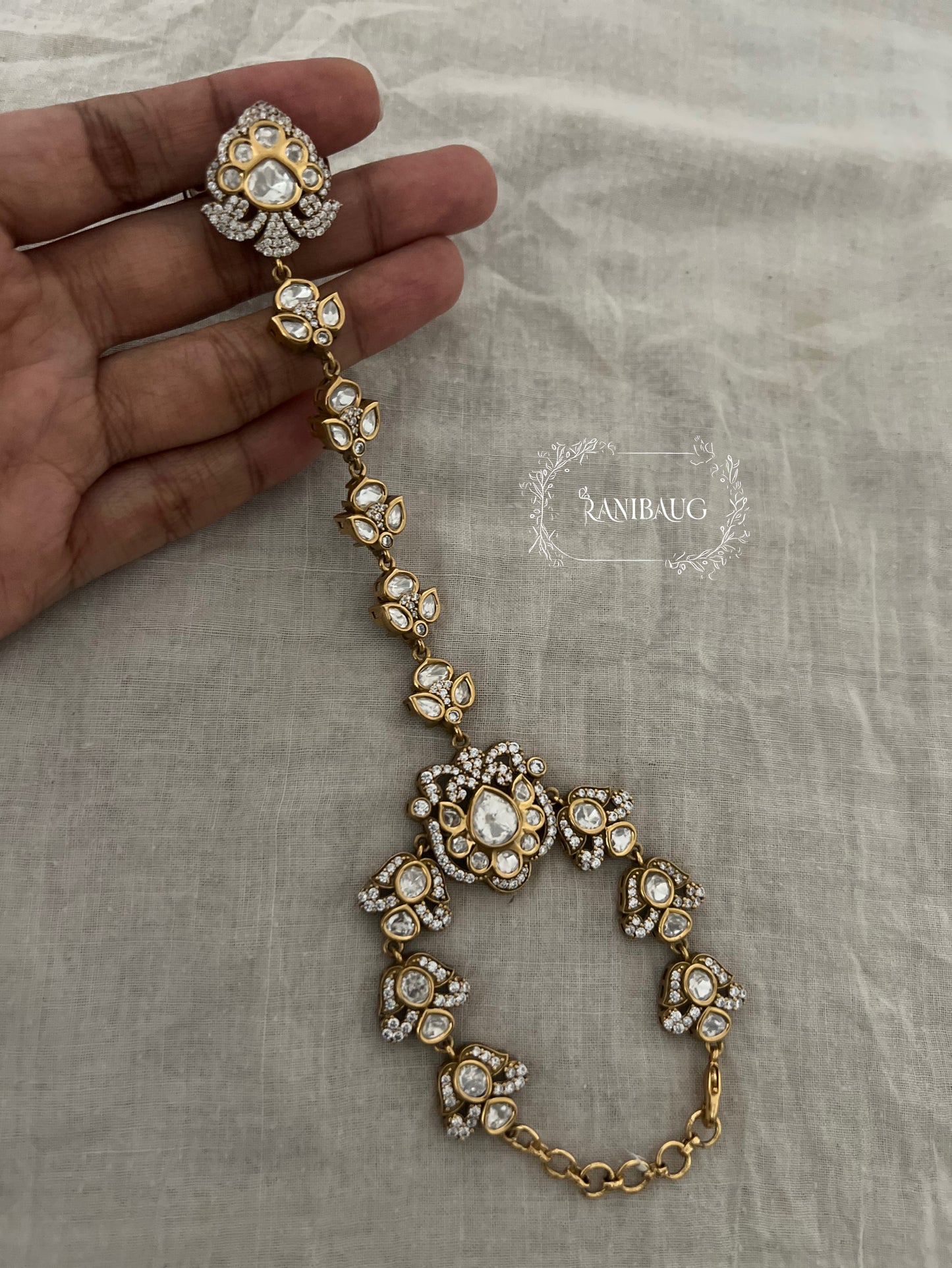 Kashvi Victorian Hathphool With Kundan | Ranibaug