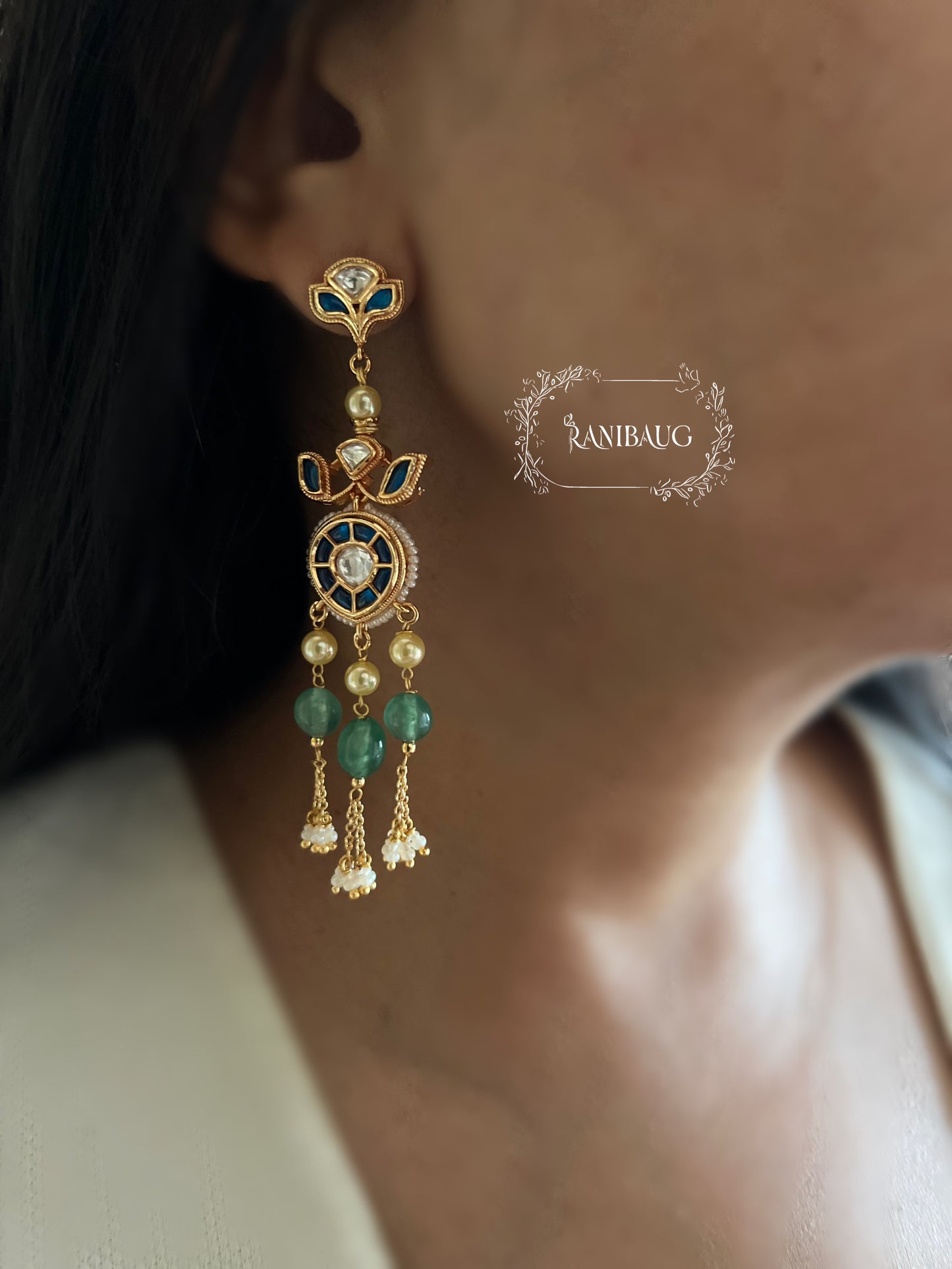 Krisha Intricate Gold Work Kundan Pearl And Beaded Necklace Set By Ranibaug | Festive Jewellery Collection 2025