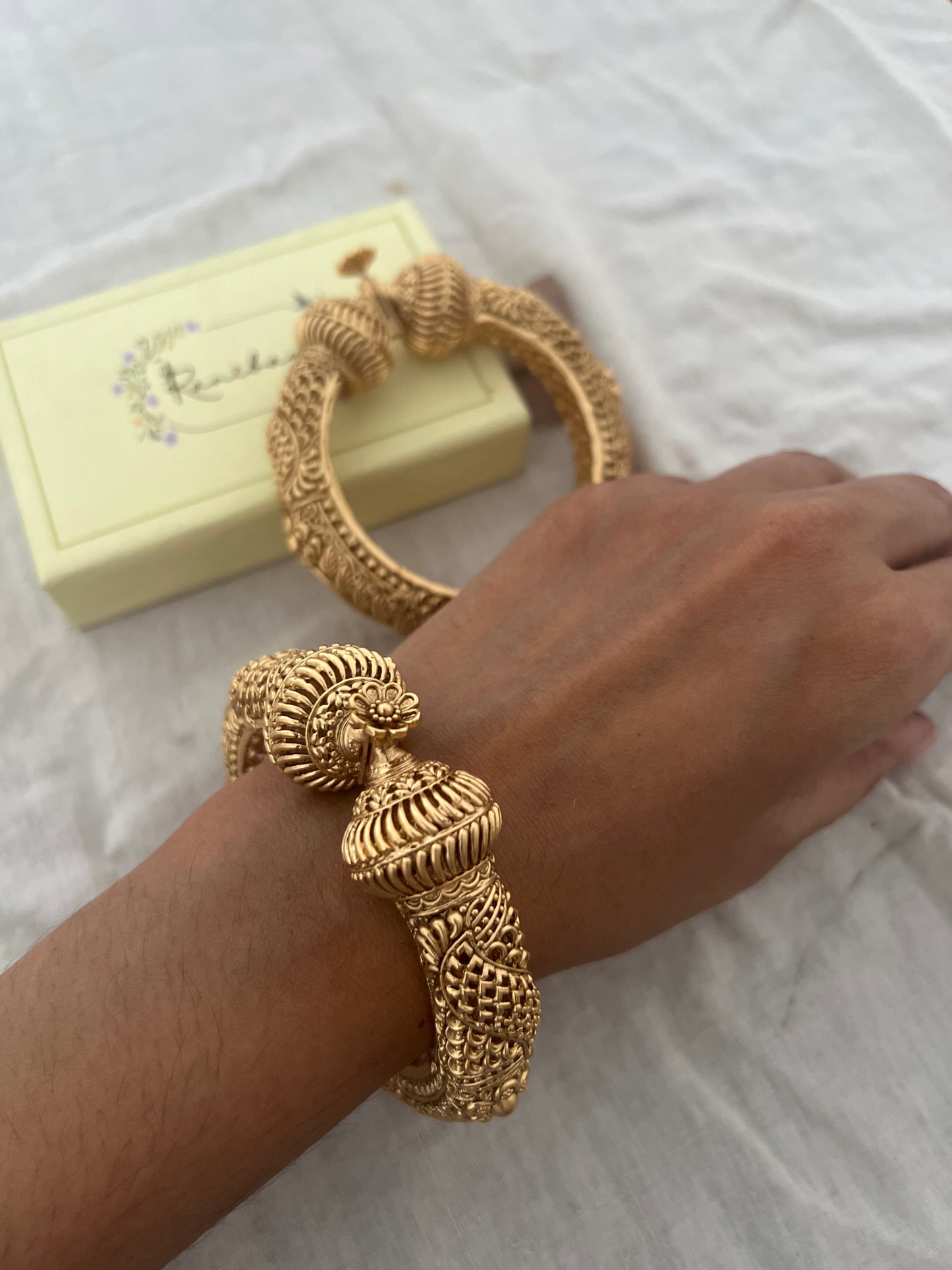 Madhurima Indian Gold Bangles Kada Set By Ranibaug