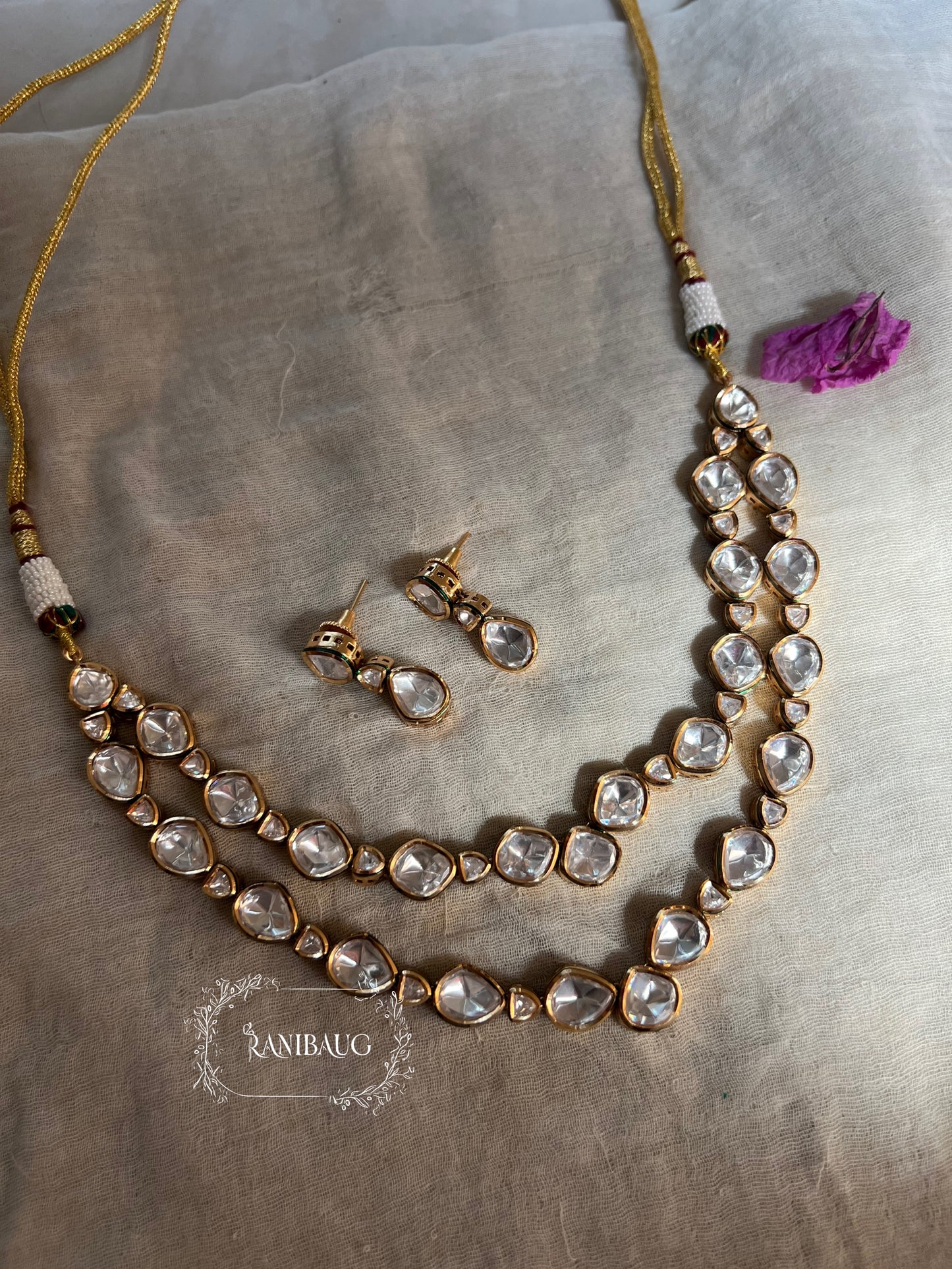 Mani Antique Gold Polki Kundan Jewellery Set For Women By Ranibaug | Diwali 2025