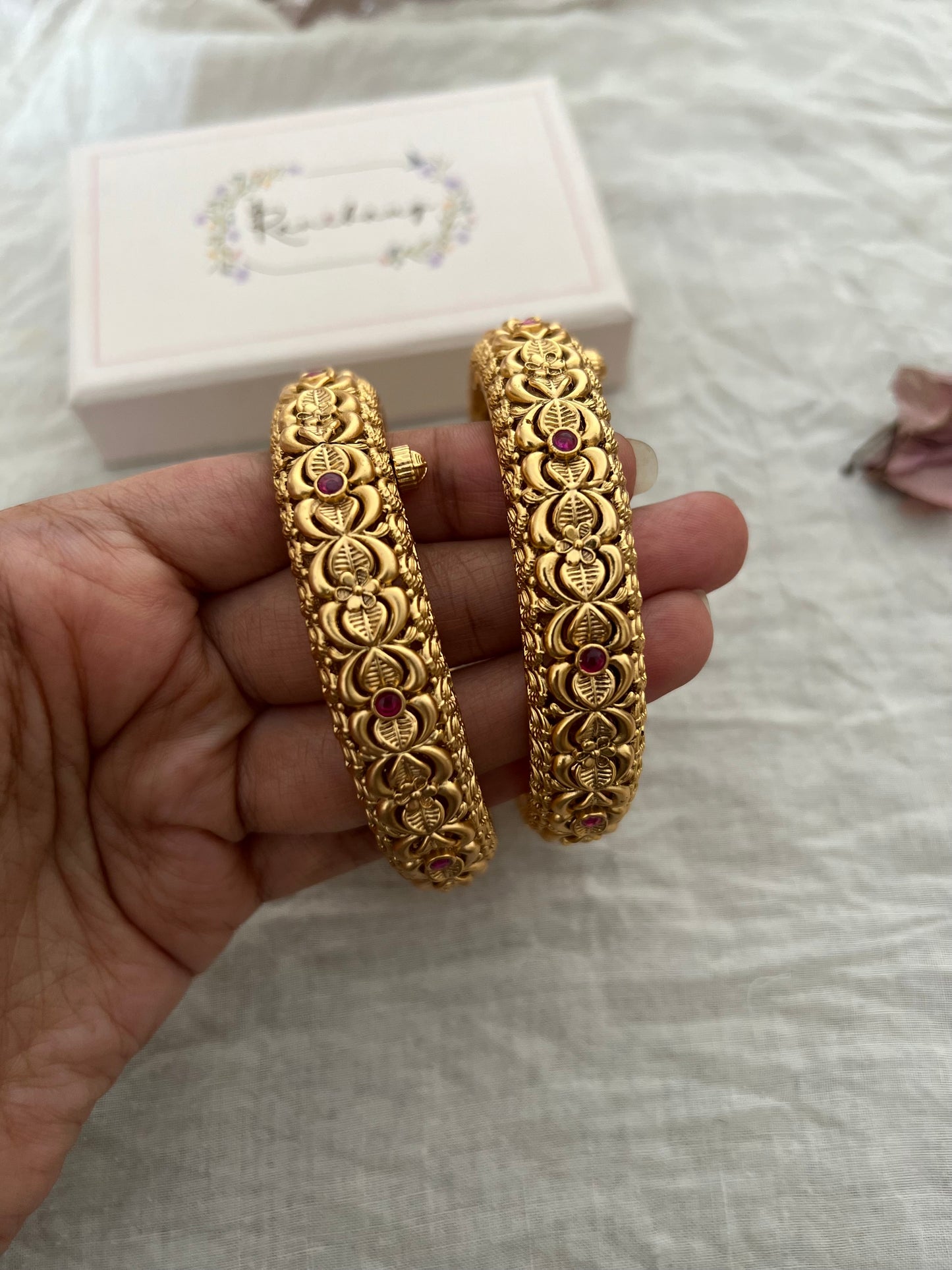 Naitrika Traditional Gold Kada For Ladies By Ranibaug