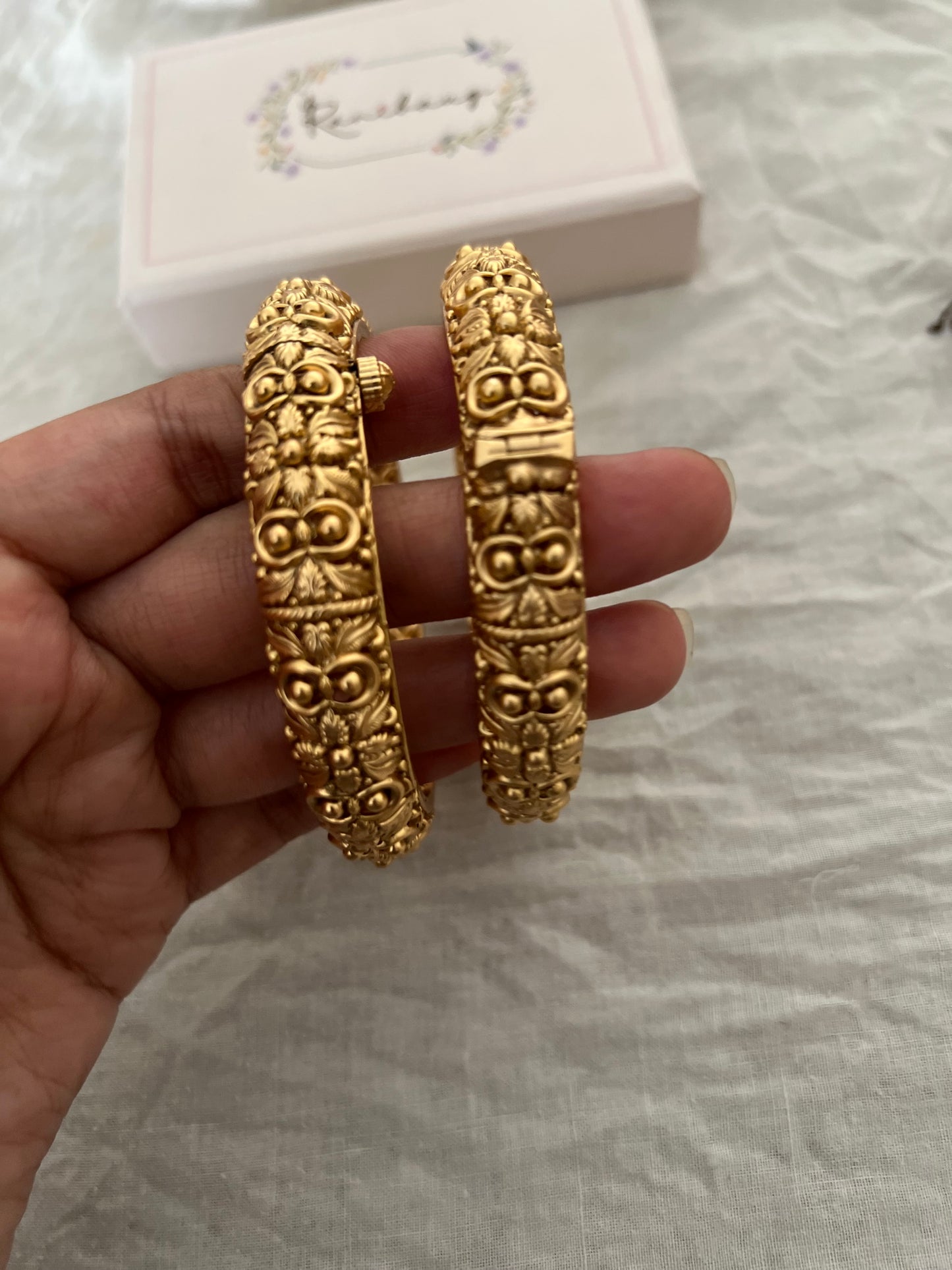 Niharika Gold Traditional Bangles By Ranibaug