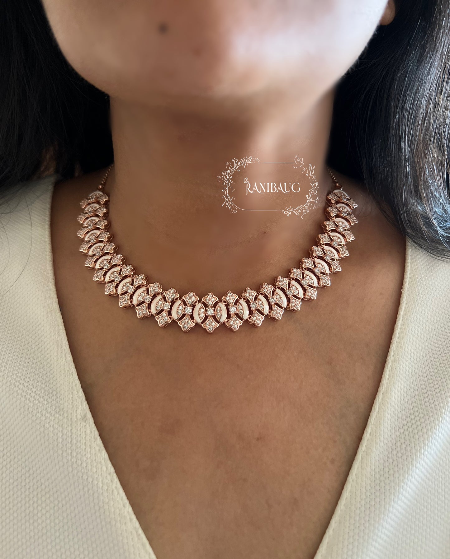 Ranibaug Lattice Luxe Necklace & Earrings Set