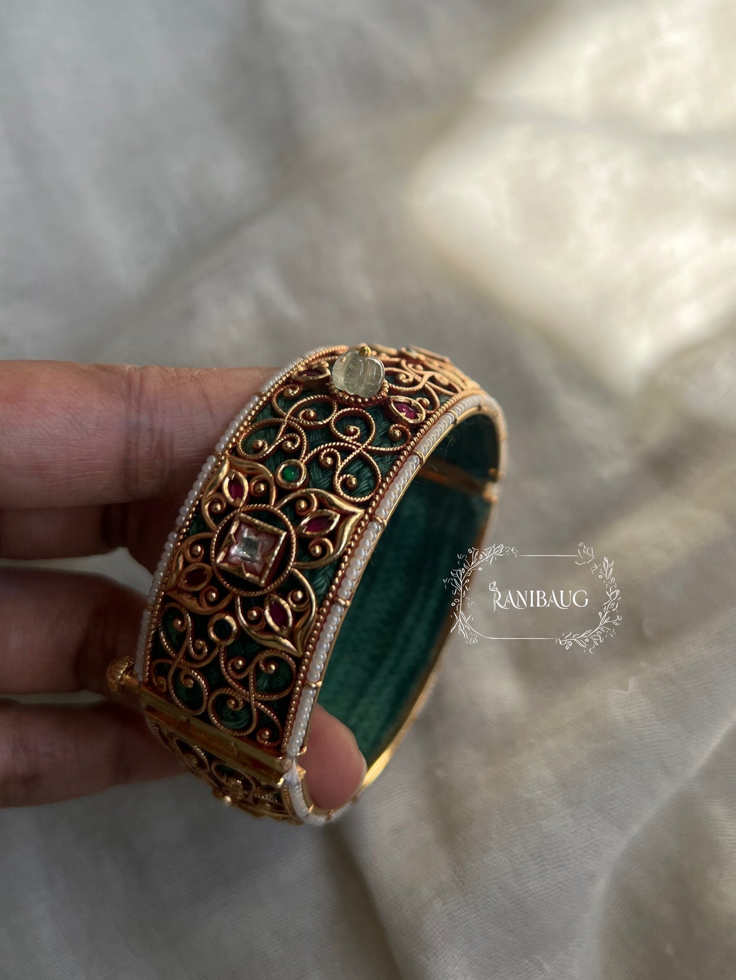 Rishita Traditional Kundan Bangles Set By Ranibaug