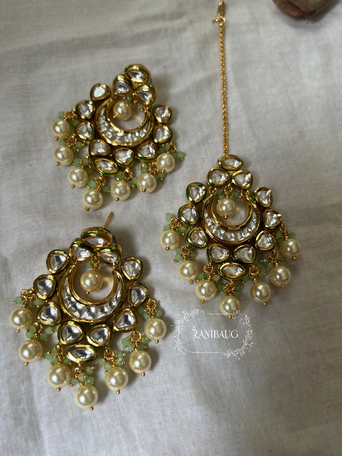 Ruhi Moti Kundan Designer Gold Earrings For Women | Ranibaug