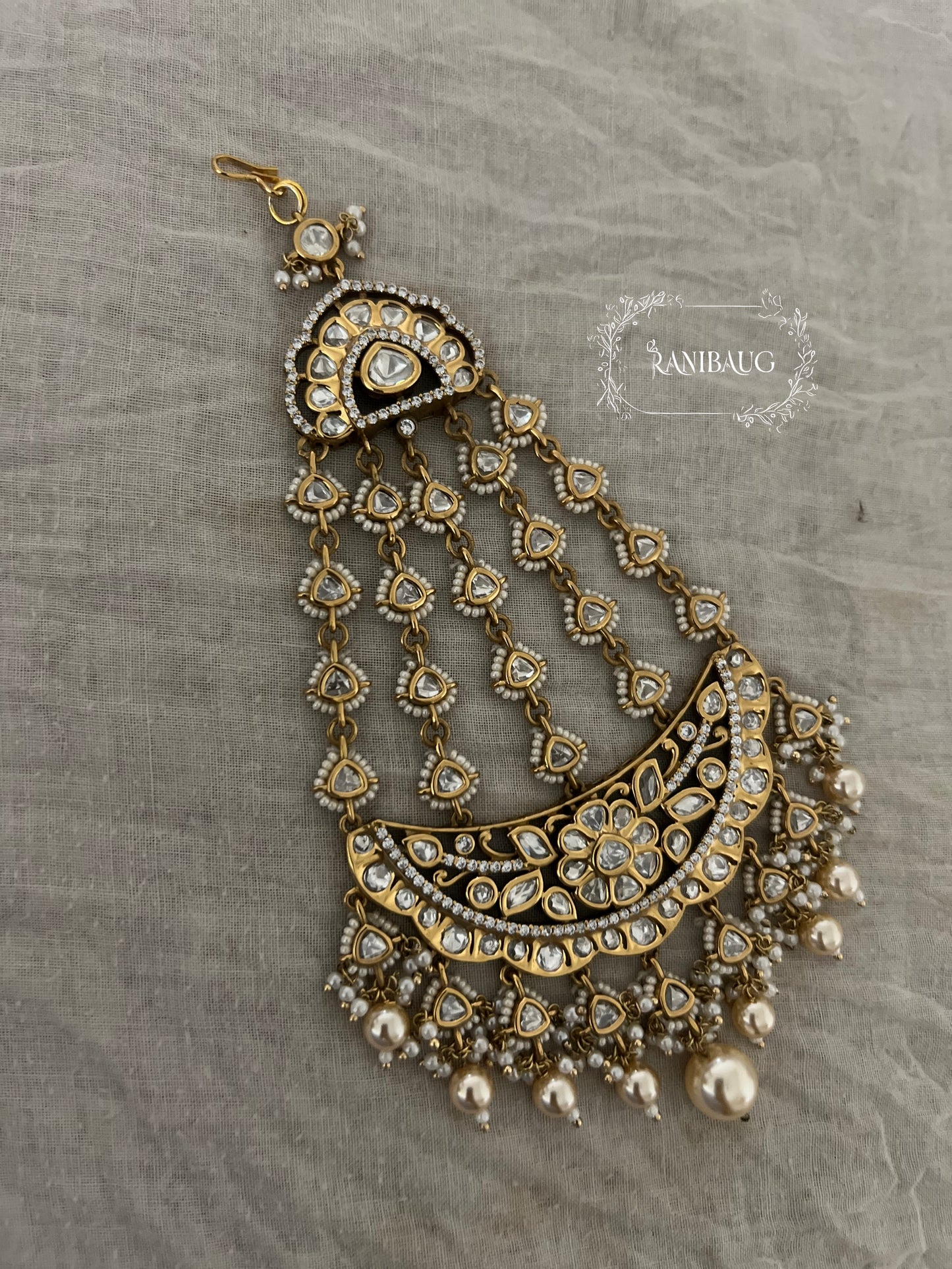 Samaira Sheesh Kundan Pearl Vintage Passa By Ranibaug