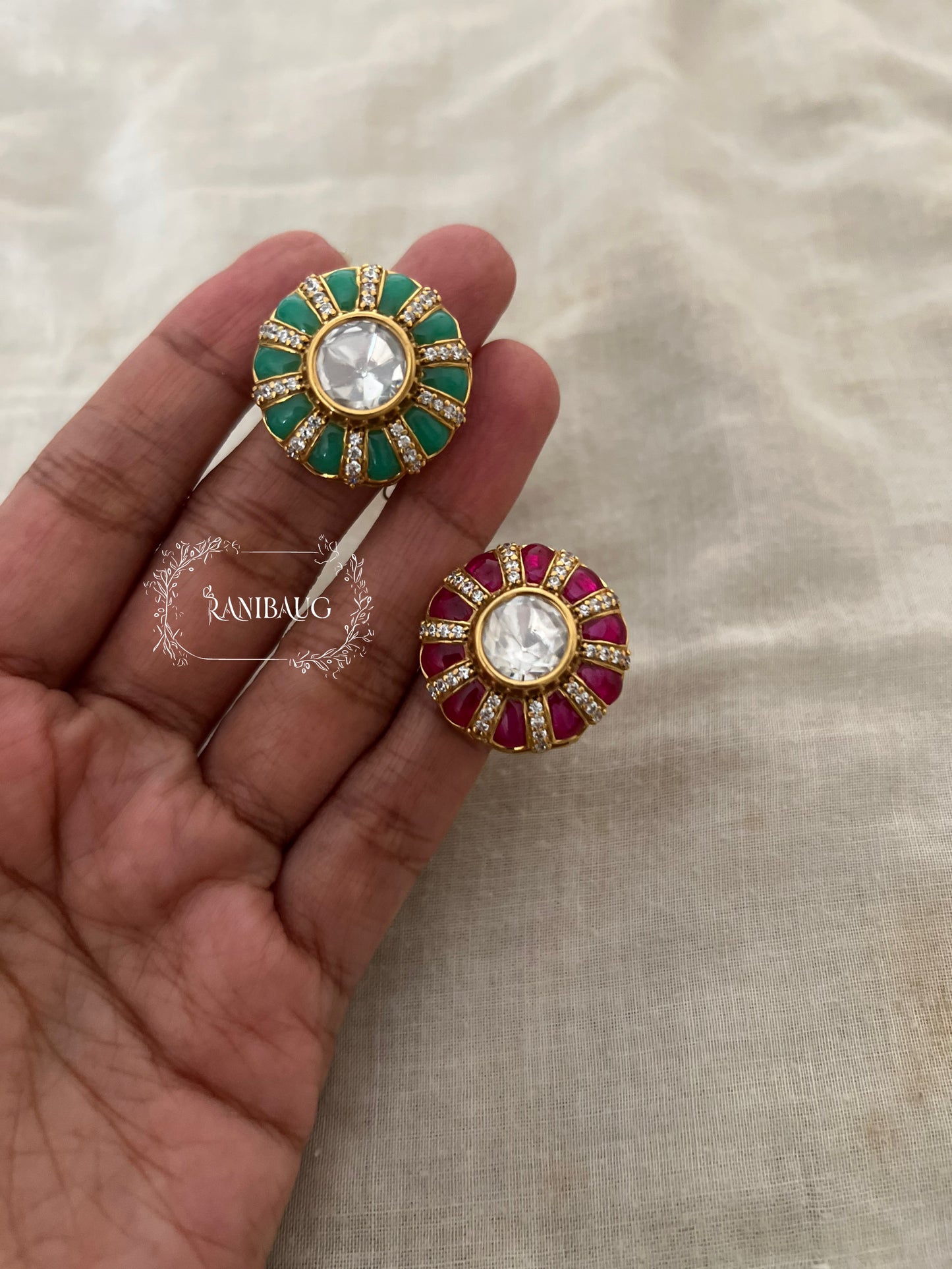 Sannidhi Kundan Indian Traditional Ring Jewelry By Ranibaug