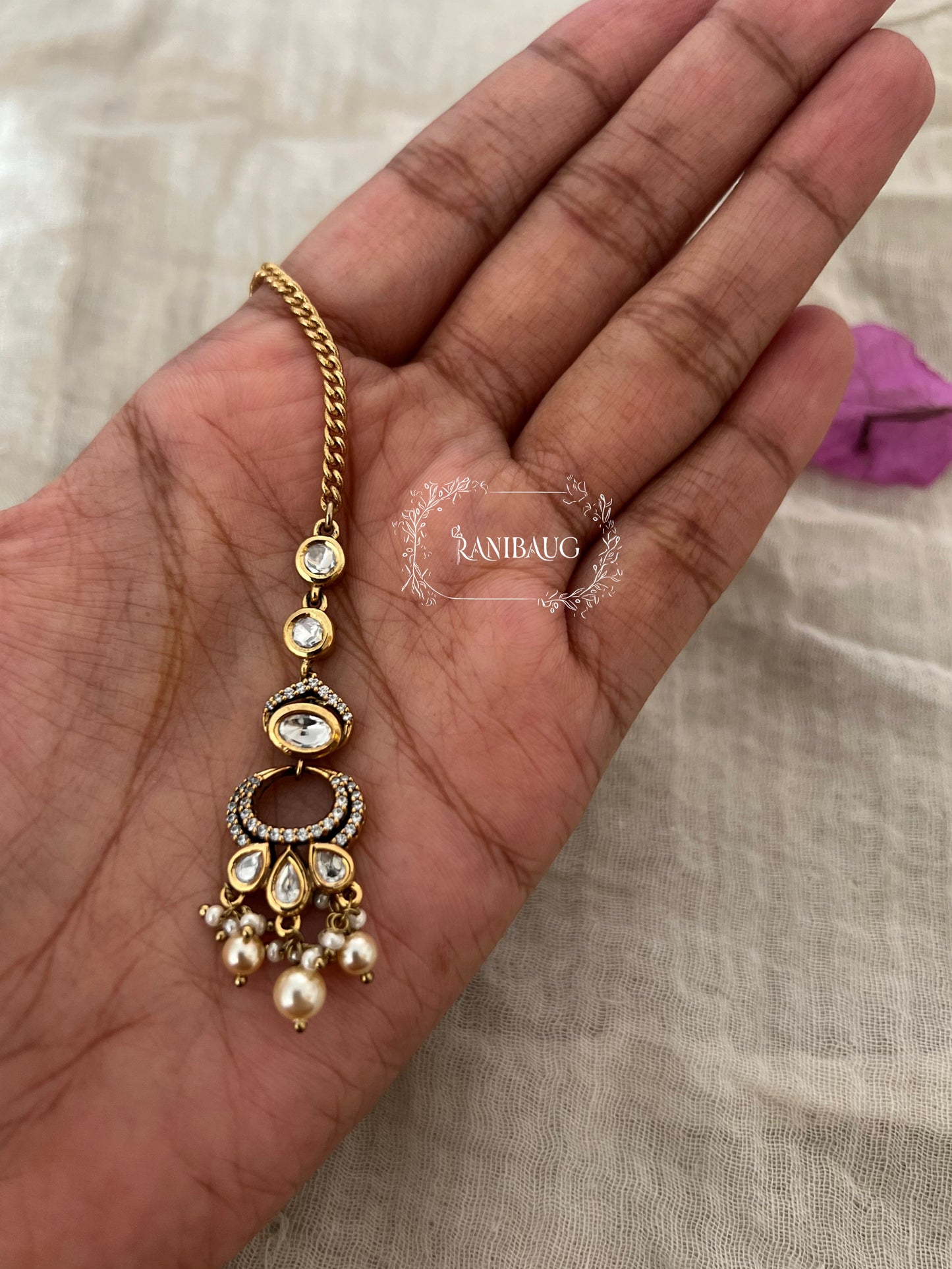 Shivani Minimal Victorian Mangtika By Ranibaug