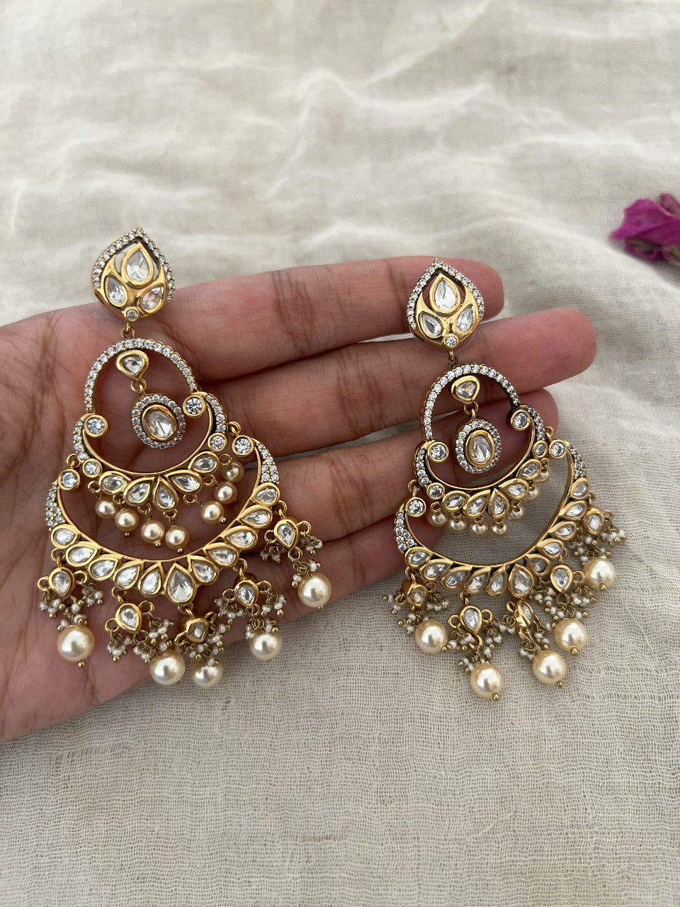 Banni Polki Gold Wedding Chandbali | Ranibaug