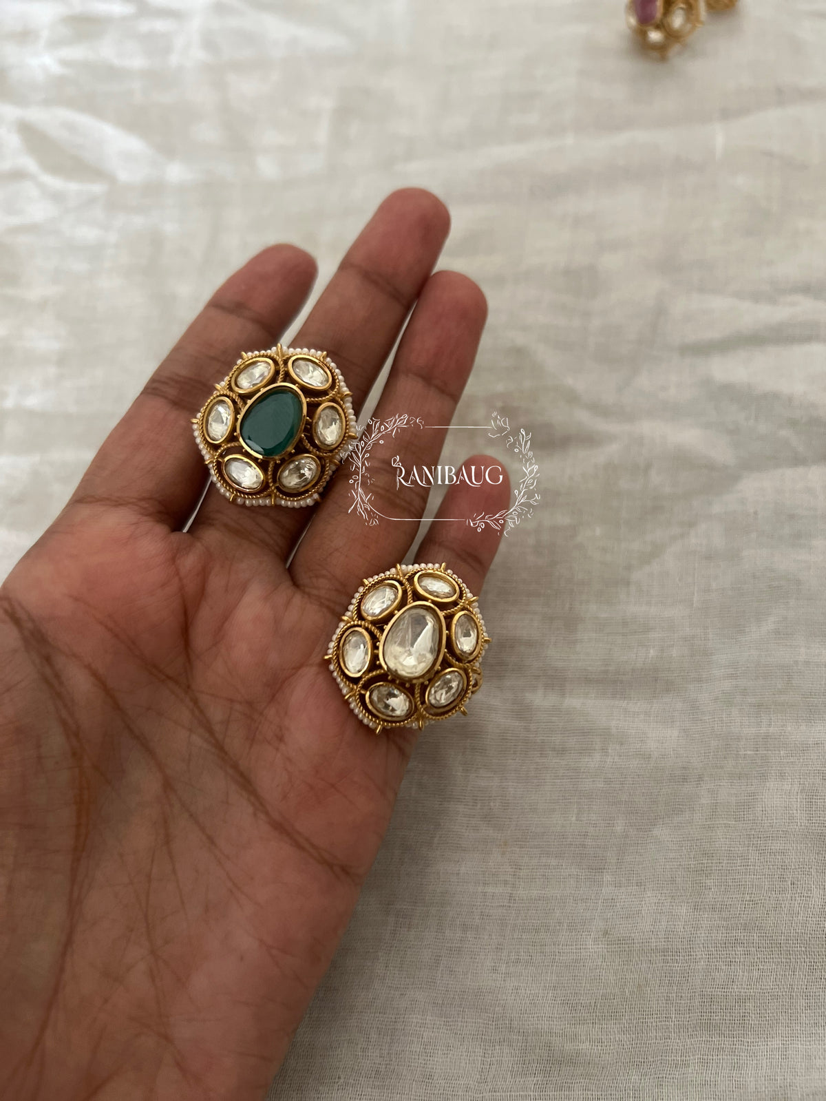 Anamika Polki Kundan Ring By Ranibaug