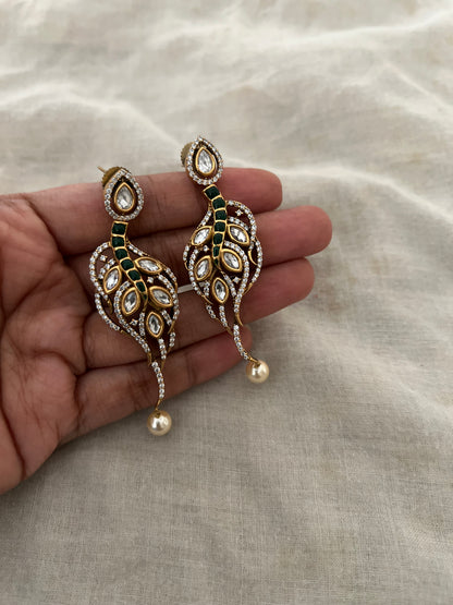Krishi Regal Gemstone Dangling Earrings | Ranibaug