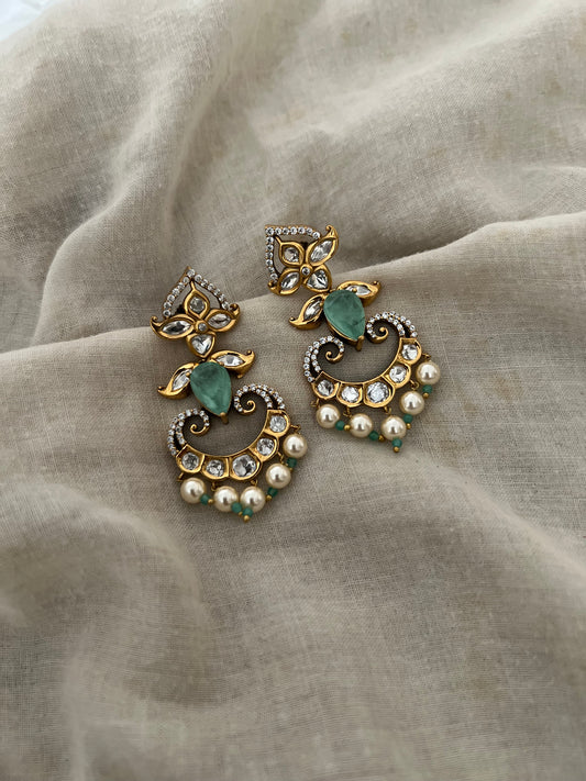 Eraya Heritage Polki Gemstone Danglers | Ranibaug