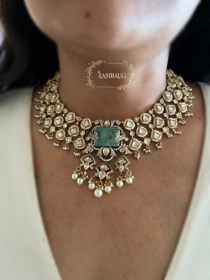 Manika Phool Aangan Bridal Kundan Choker Set By Ranibaug