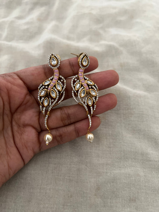 Krishi Regal Gemstone Dangling Earrings | Ranibaug