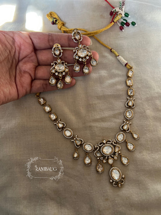 Verya Polki Kundan Bridal Jewellery Set By Ranibaug