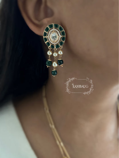 The Vibhuti Polki Floral Vine Layered Necklace Set By Ranibaug