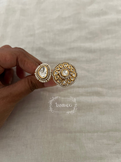 Aadhya Polki Statement Bold Festive Ring Jewelry By Ranibaug