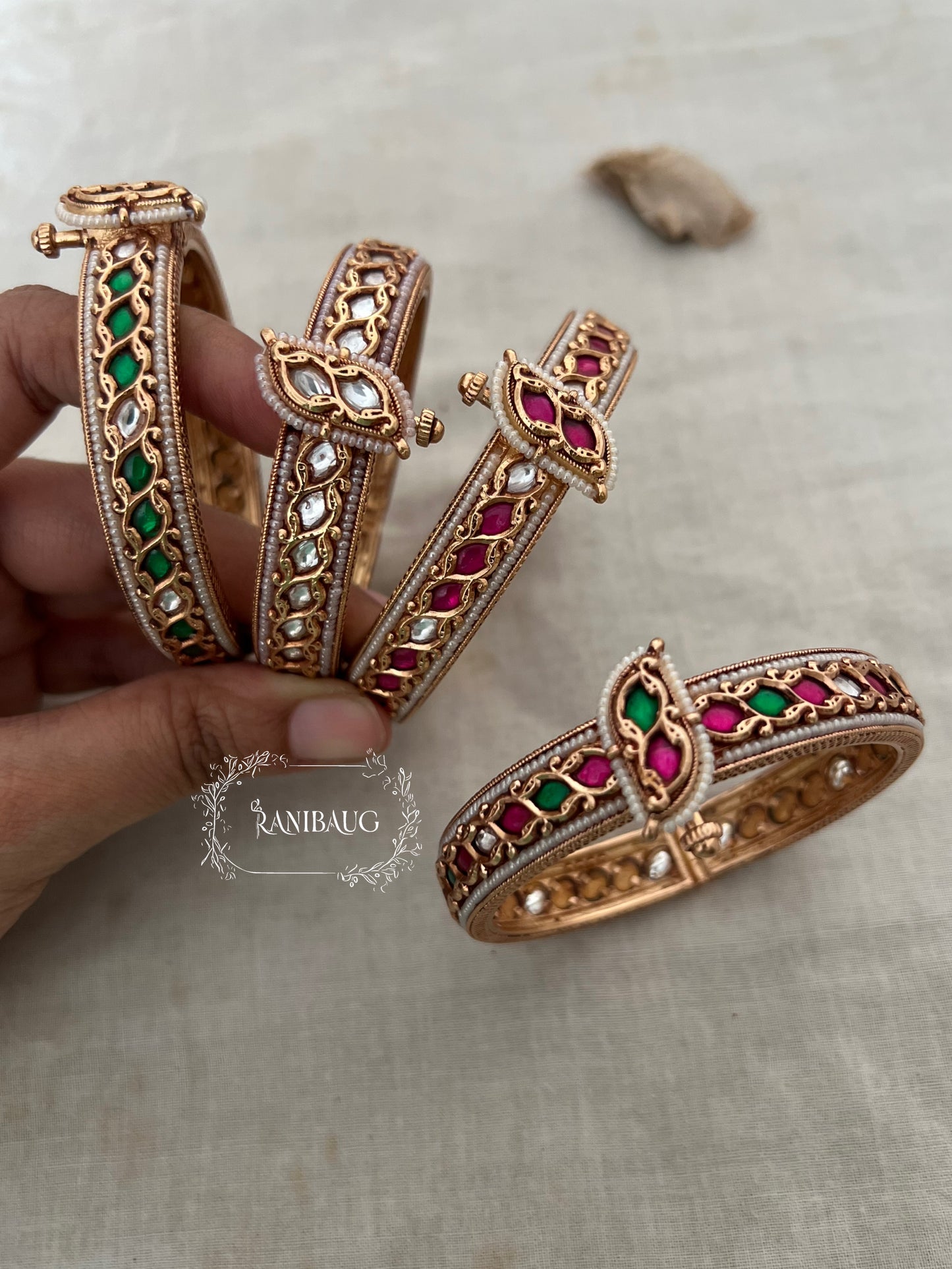 Abhilasha Indian Traditional Designer Jewellery For Lehenga Bangles Set By Ranibaug