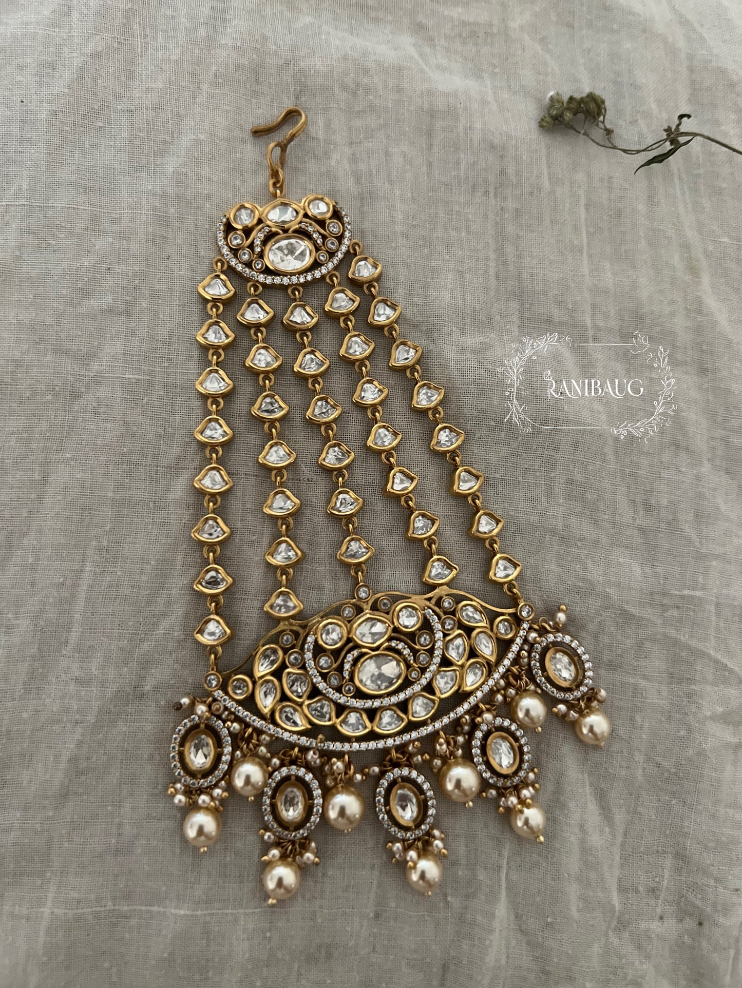 Aditi Trendy Traditional Modern Premium Design Polki Kundan Passa By Ranibaug