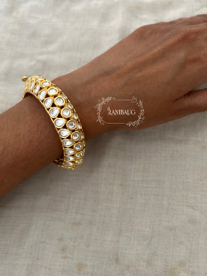 Advita Rich Gold Tone Polki Kundan Indian Traditional Bangle Jewelry By Ranibaug
