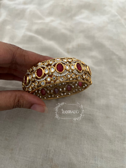 Anamika Polki Kundan Gold Plated Bangle Jewelry By Ranibaug | 2026 Latest Designer Bangles Collection