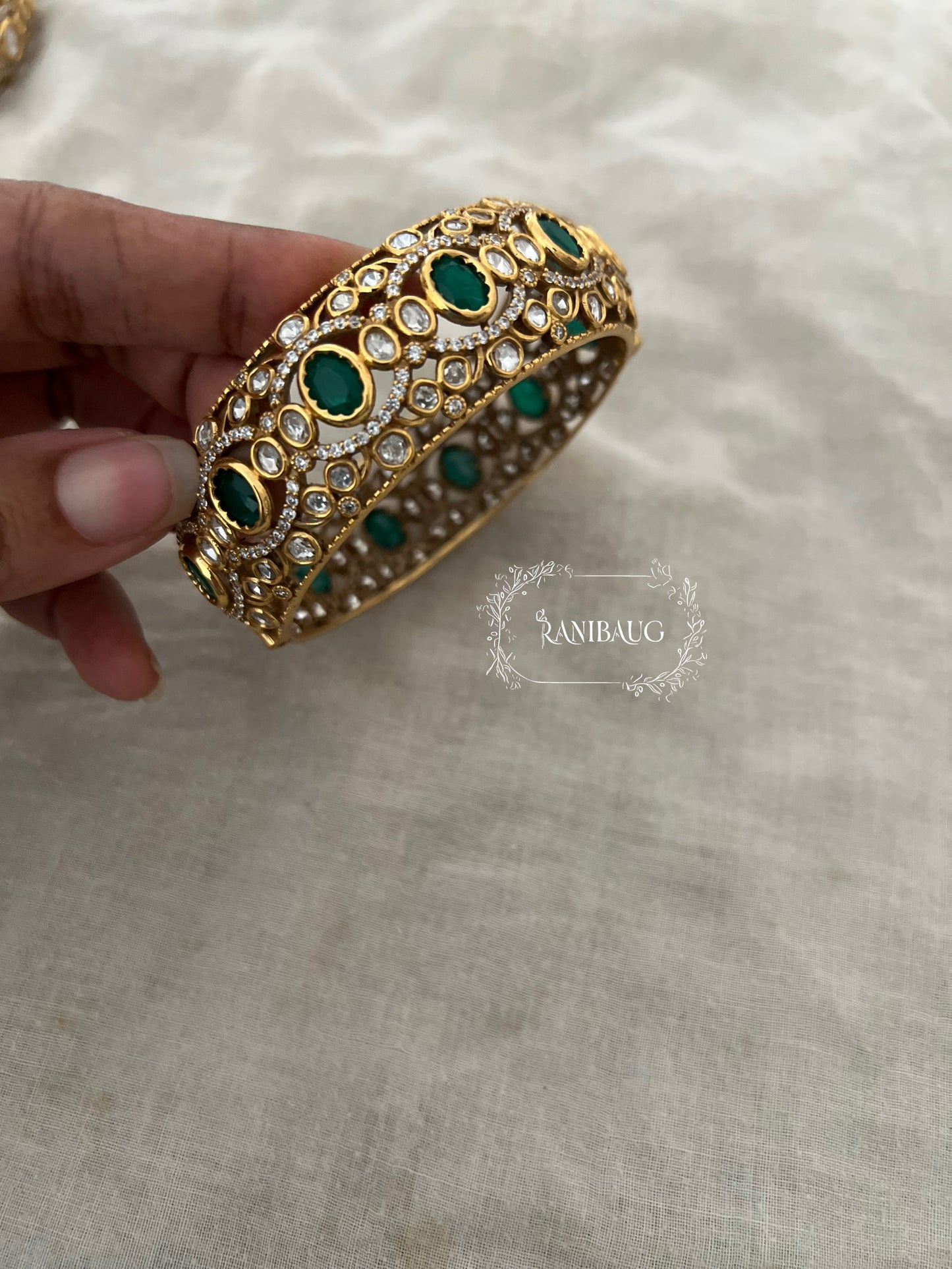 Anamika Polki Kundan Gold Plated Bangle Jewelry By Ranibaug | 2026 Latest Designer Bangles Collection