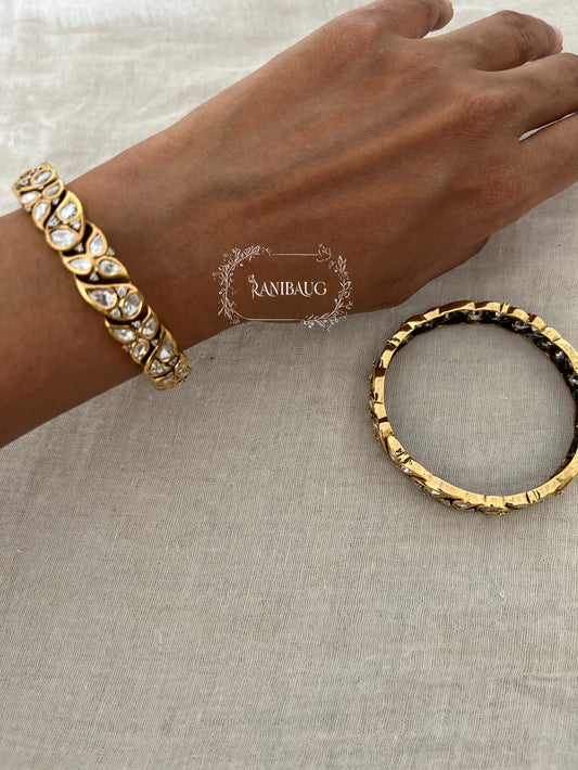 Anamika Traditional Indian Aesthetic Polki Bangles Set By Ranibaug