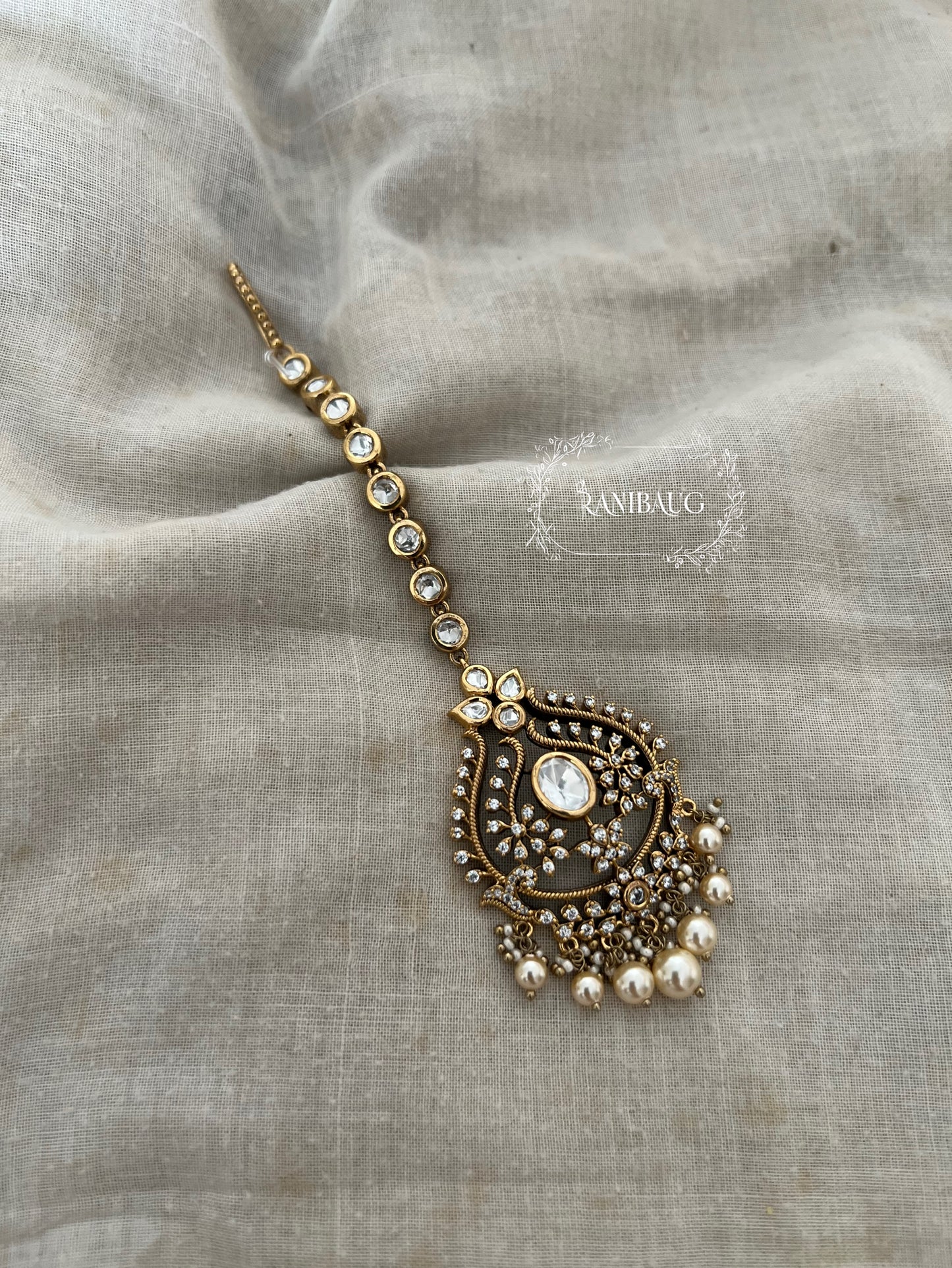 Anamika Victorian Intricate Designer Maang Tikka Jewelry By Ranibaug