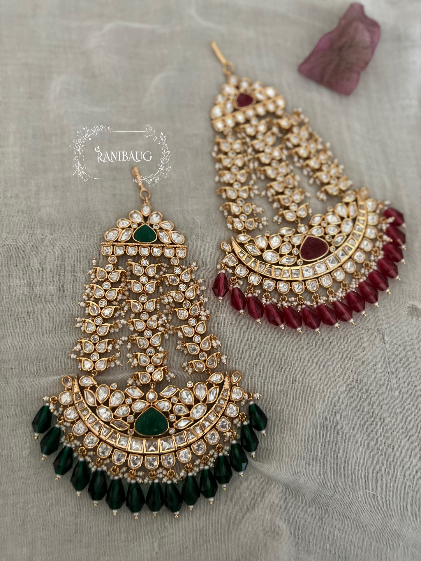 Ananya Heavy Kundan Studded Passa Hair Jewelry By Ranibaug