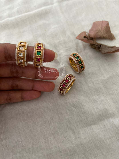 Anaya Minimal Yet Modern Ring With Tiny Pearls By Ranibaug