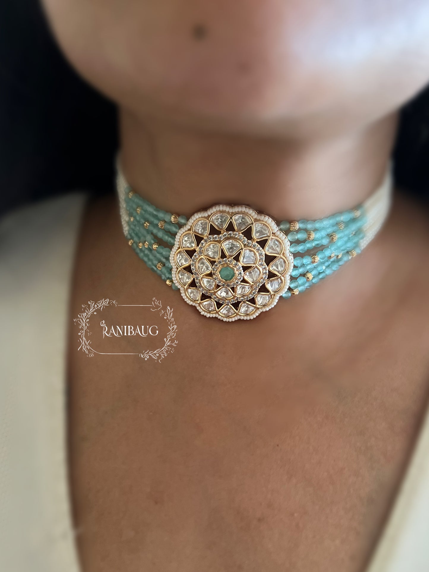 Anaya Pastel Beaded And Pearl Kundan Floral Motif Choker Set By Ranibaug | Jewellery Set 2025 2026