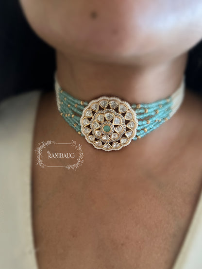 Anaya Pastel Beaded And Pearl Kundan Floral Motif Choker Set By Ranibaug | Jewellery Set 2025 2026