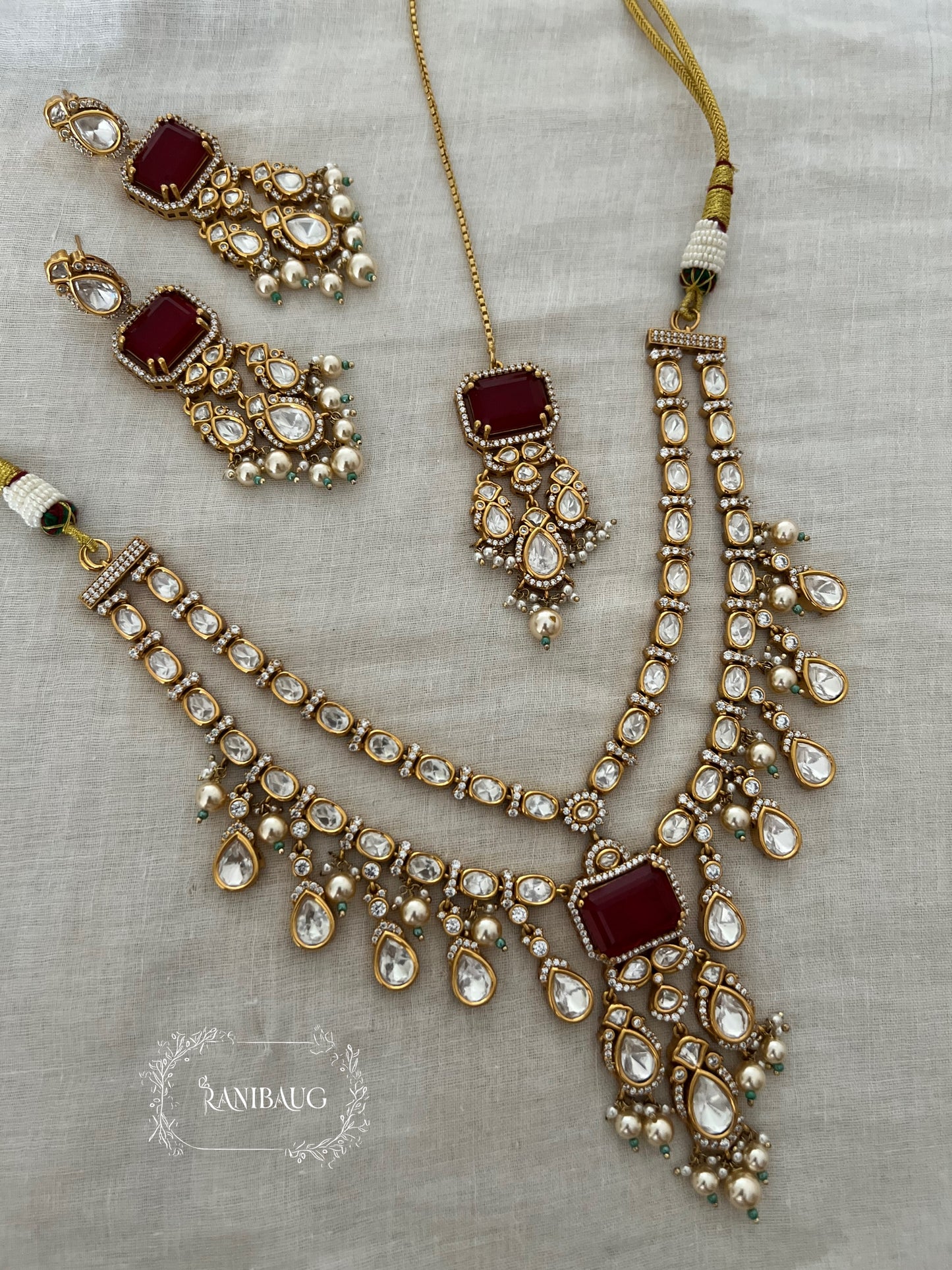 Anusha Layered Style Polki Adorned Designer Festive Wedding Jewelry By Ranibaug | The Royal Wedding Collection 2026