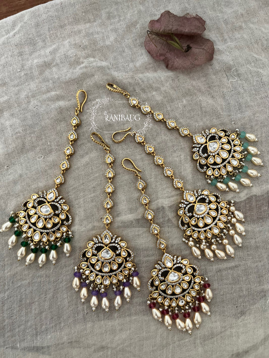 Anvi Diamond Tikka Gold Plated Hair Jewelry By Ranibaug