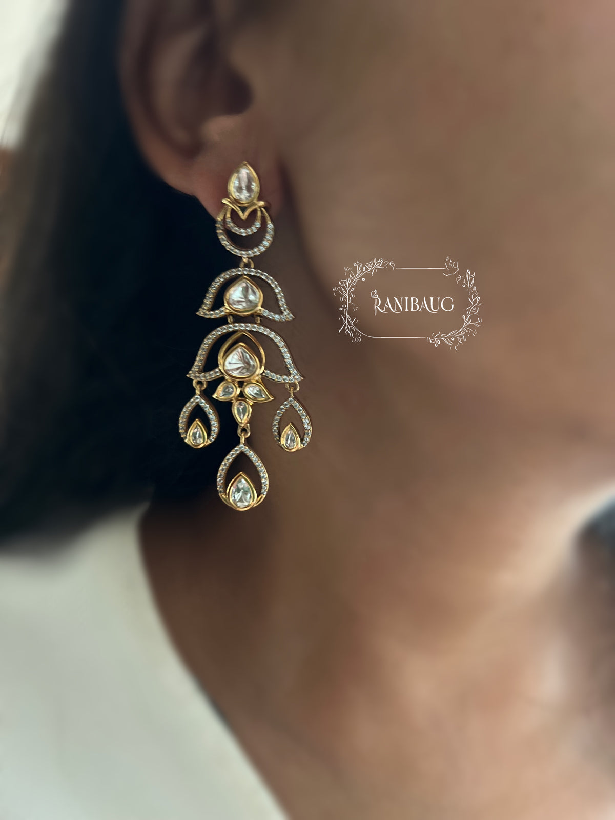Aradhya Cascading Classic Kundan Layered Chandbali By Ranibaug | Diwali Jewellery Collection 2026