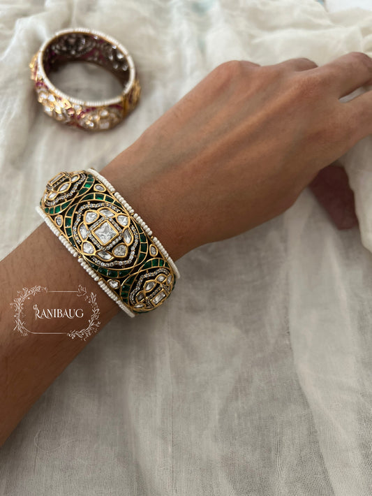 Arya Polki Kundan Kangan Set By Ranibaug