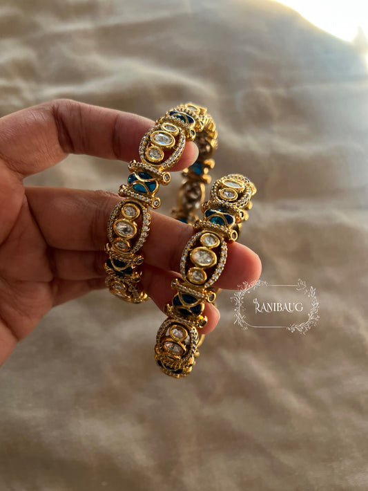 Ashima Gold Polki Bangles Set Festive Jewelry By Ranibaug