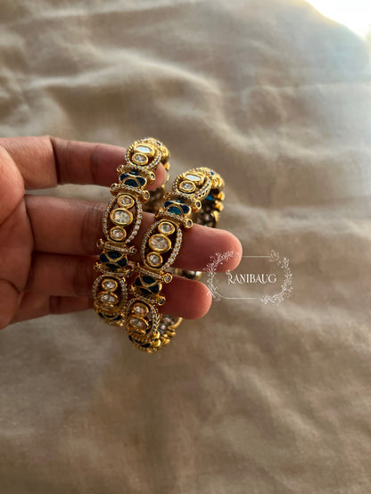 Ashima Gold Polki Bangles Set Festive Jewelry By Ranibaug