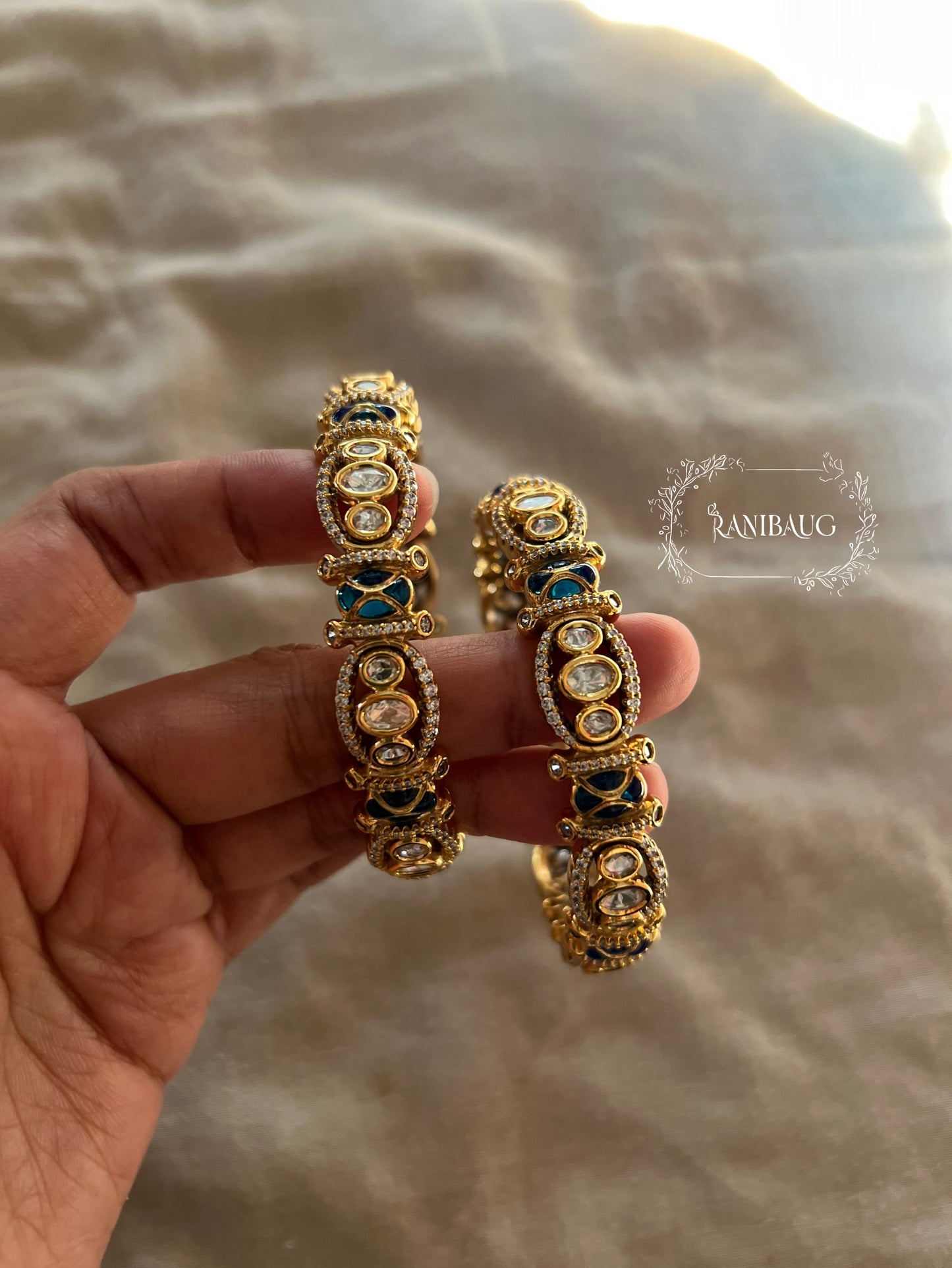 Ashima Gold Polki Bangles Set Festive Jewelry By Ranibaug