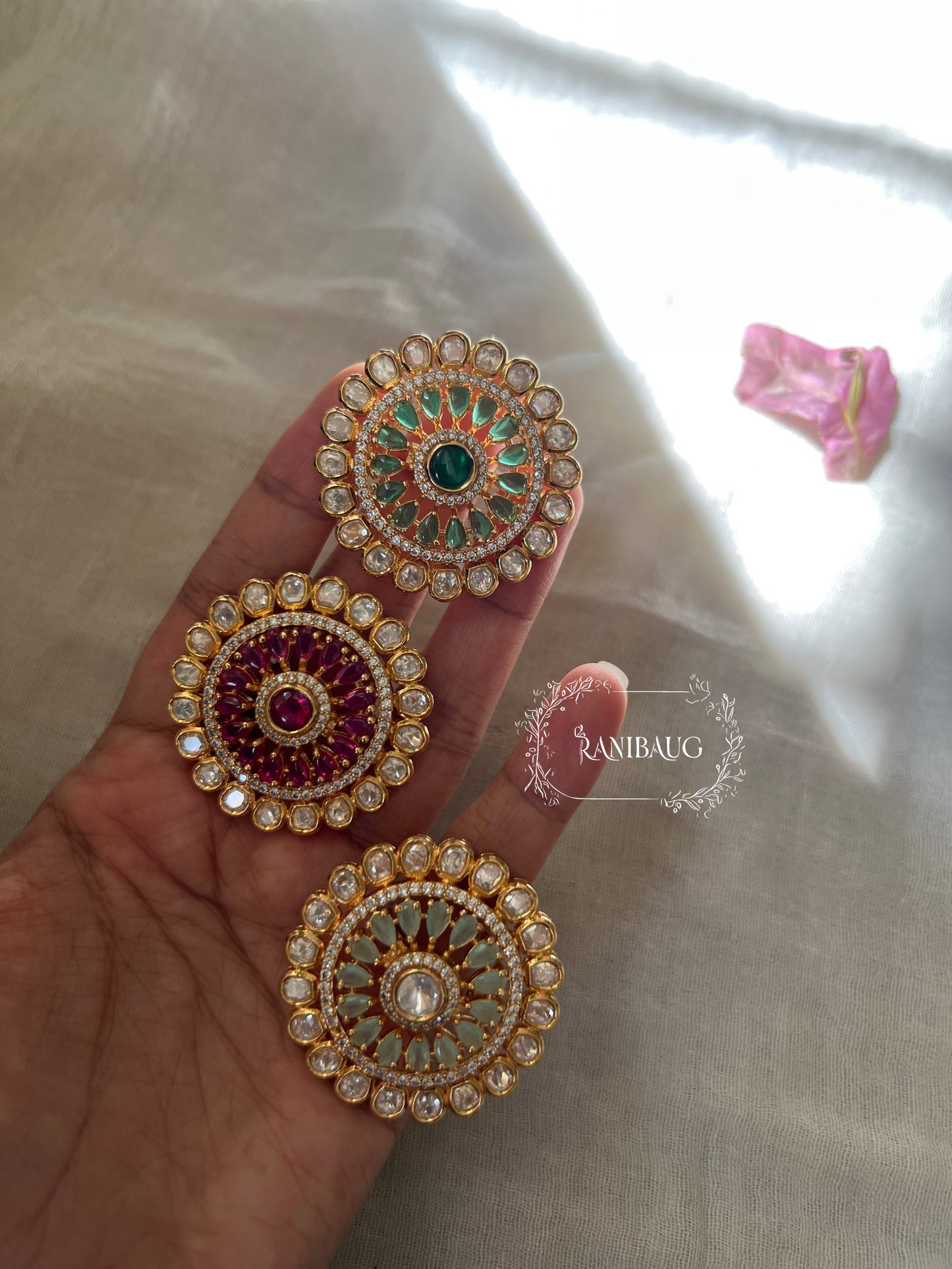 Ashna Round Big Ring Jewelry By Ranibaug