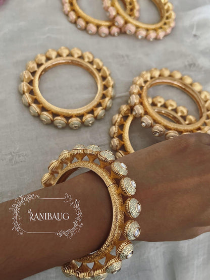 Ashna Kundan Bangles Set By Ranibaug