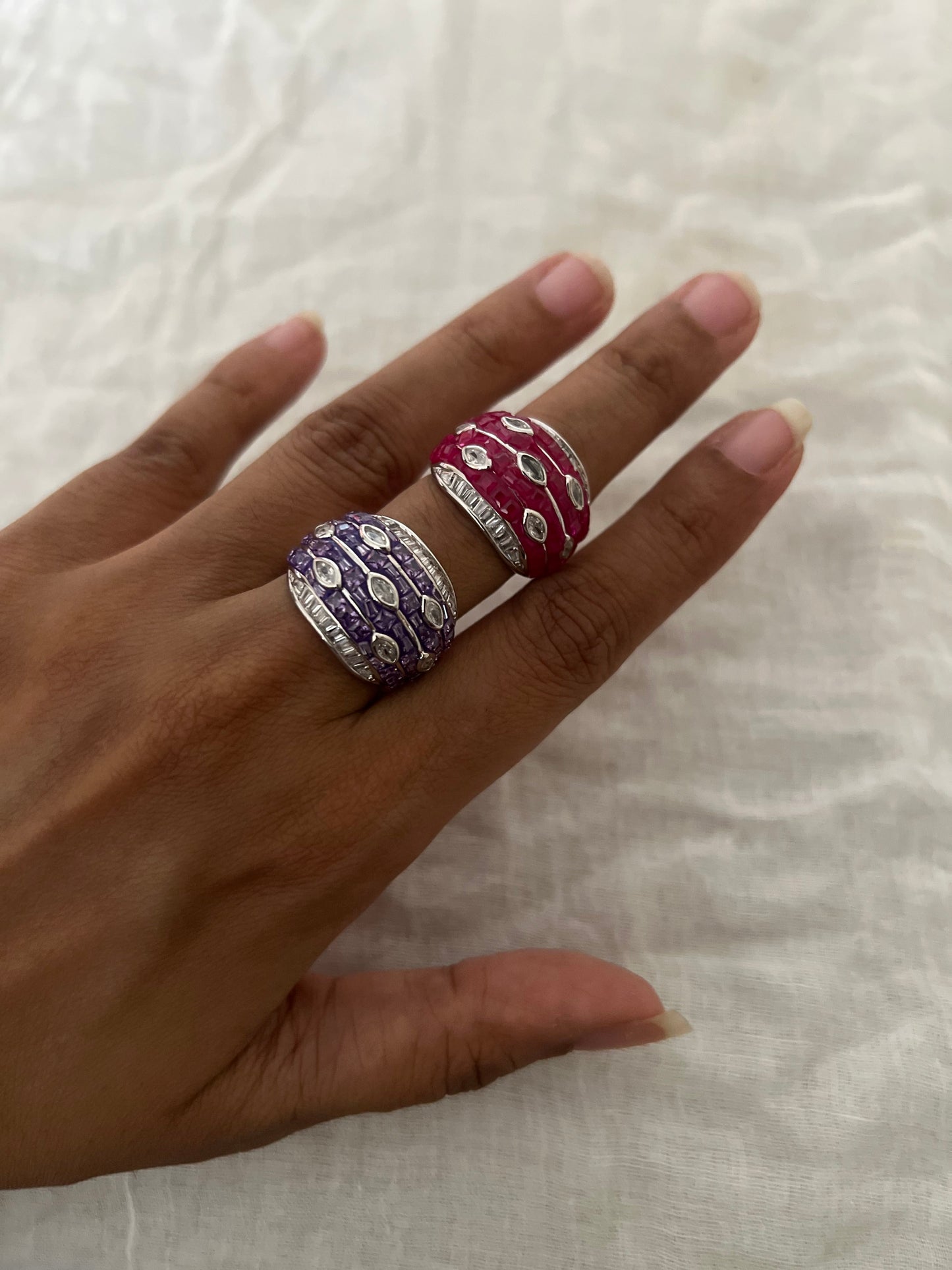 Aurora Orbit Diamond Statement Ring By Ranibaug