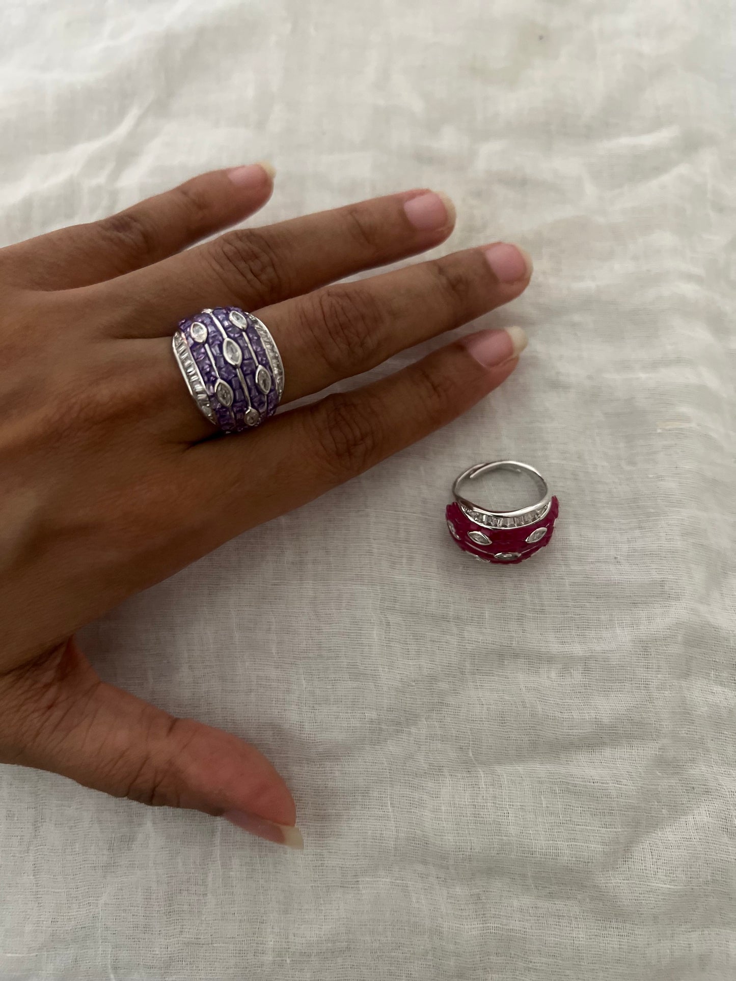 Aurora Orbit Diamond Statement Ring By Ranibaug