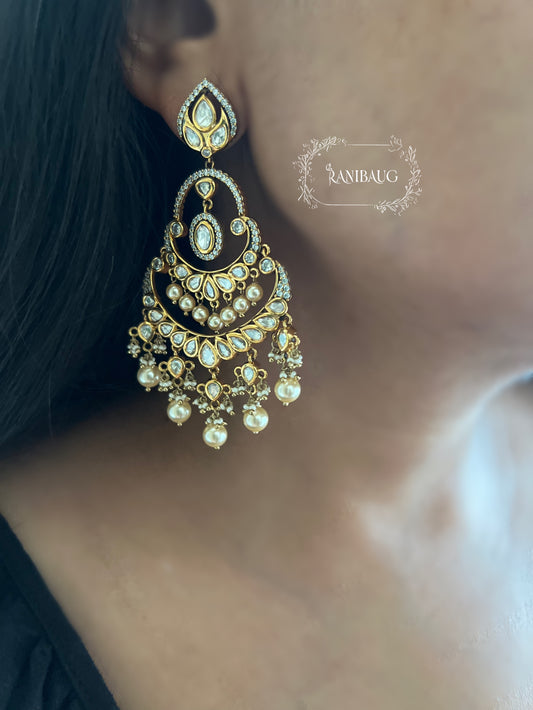 Banni Polki Gold Wedding Chandbali | Ranibaug