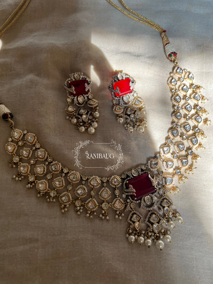 Manika Phool Aangan Bridal Kundan Choker Set By Ranibaug